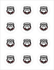 Digital Printable Stickers/Cropped Georgia Bulldog Decals/Downloadable