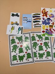 Vintage 80s 90s Sticker Partials & Cut Up Singles Various Brands Years As Is Lot