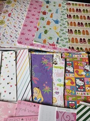 Amazing girl scrapbooking lot of single pages Hello Kitty Prinecess Minnie Mouse