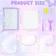 Sticker Storage Organizer – Stylish A5 Binder with 70 Pocket Design in Purple