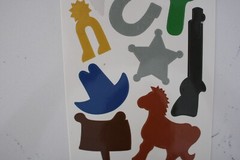 Provo Craft Design Sticky Die Cut «Go West» Boot Hat Horse Saddle Shoe Scrapbook