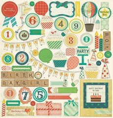 Crate Paper Party Day Chipboard Stickers – 683127 – NIP