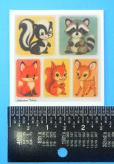 Woodland Animals Colorful Backgrounds Mini Sticker Sheet Style 2