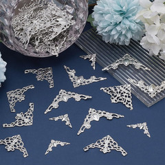 100Pcs Tibetan Silver Metal Book Corners for Jewelry Making and Embellishments