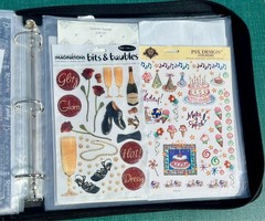 Crop In Style Binder With Lots Of Stickers ~ 18 Sheets full ~ Purple Binder