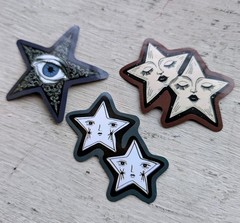 Haunted Active Spirit Halloween Creepy Witch Eye Stars Sticker Lot Of 3 Pc Pcs