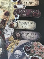 Dark Gothic Romance Junk Journal Kit Vintage Ephemera Victorian Scrapbook 77 Pcs