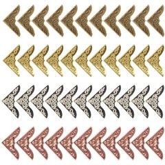 200-PCS Metal Book Corners, Small Book Corner Protector, Iron Corner Decorati…