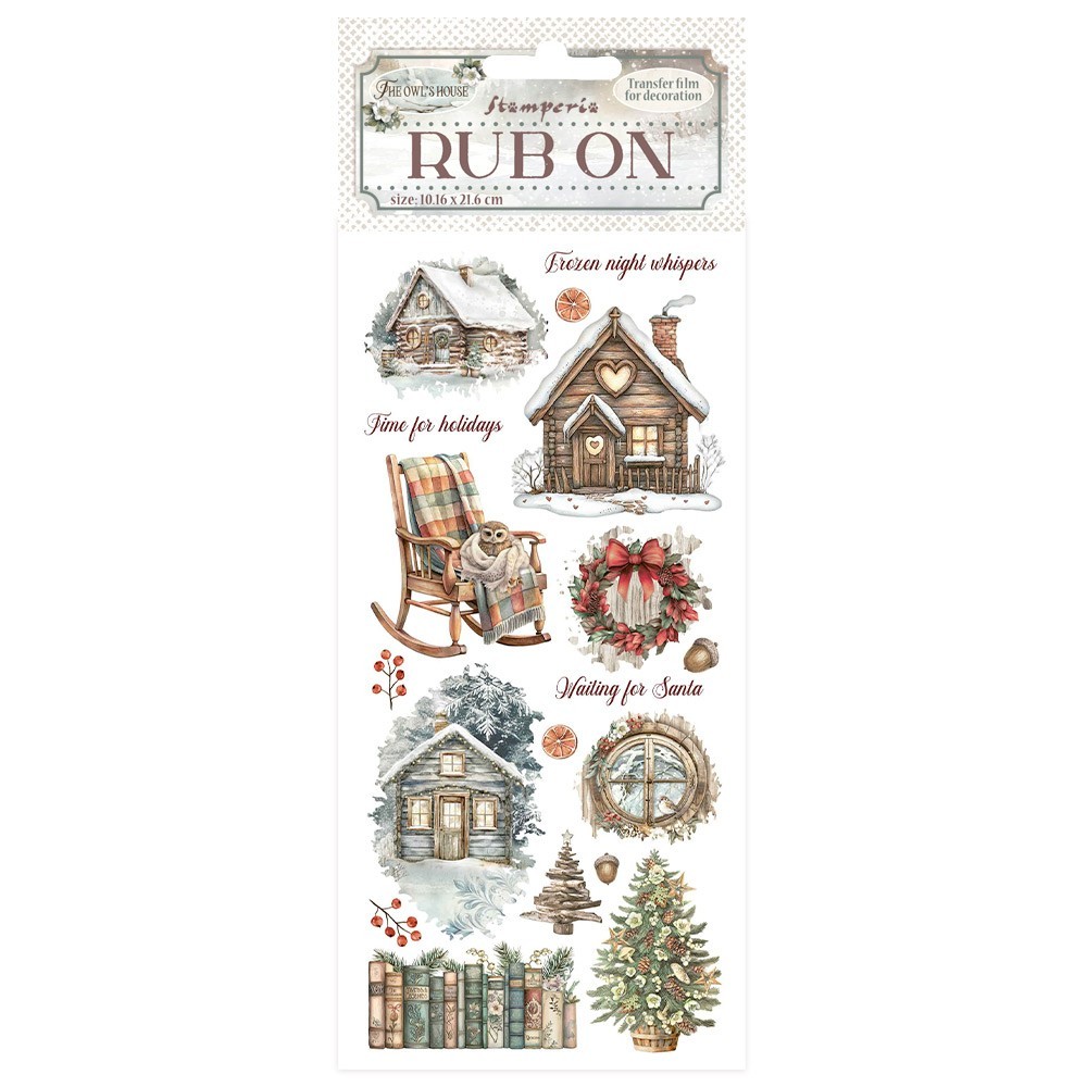 Stamperia – THE OWLS HOUSE – COTTAGE – RUB ON – 4″ x 8.5″