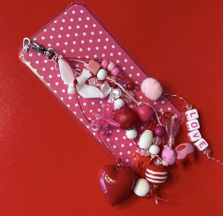 Valentines Journal Charm Book Dangle Backpack LOVE Hearts Purse Bling Backpack 1