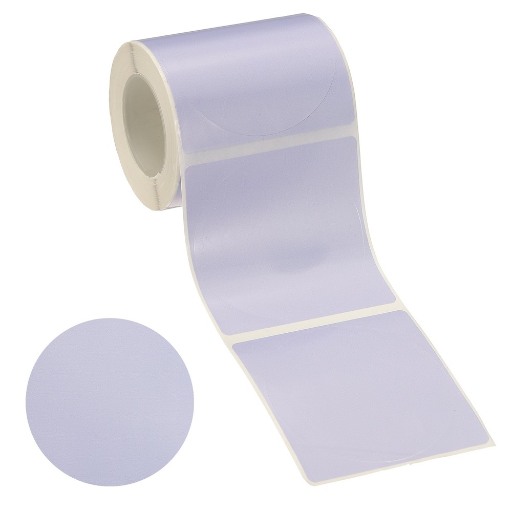 140 Pcs Thermal Sticker Paper, 2×2″ Round Thermal Printer Label, Purple