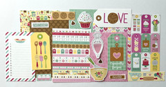 #K125- BAKE ME HAPPY MADE WITH LOVE DOODLEBUG SCRAPBOOK CARD KIT 20pcs A2 A6