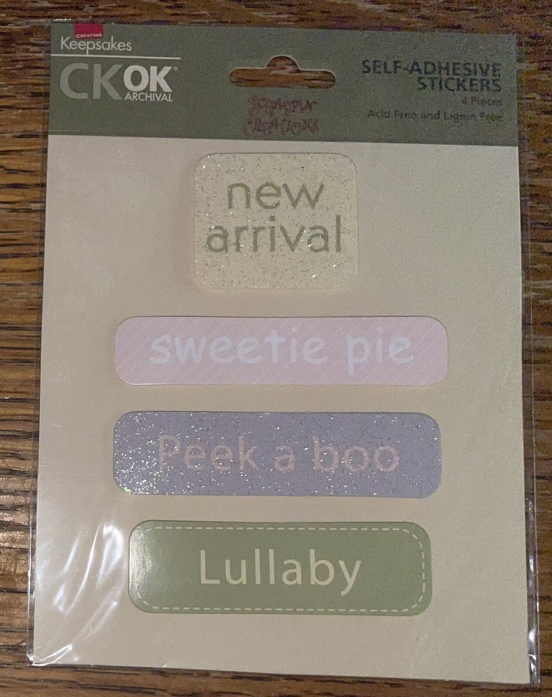 CK OK Scrapin Creations Baby Boy Girl New Arrival Sweetie Pie Peek A Boo Lullaby