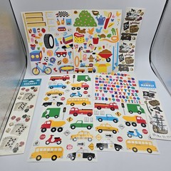 Vtg Mrs. Grossmans & Other Brands Sticker Lot Transportation Playground Pirates