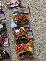 Halloween Scrapbook Felt Stickers, Fall Leaves, & Googly Eyes LOT OF 19