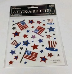 New Stickabilities Patriotic Sticker sheet 76 Pc 2009