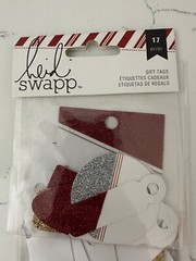 Heidi Swapp Glitter Gift Tags ~ Red/Silver/Gold 17 All Different Shapes/Sizes