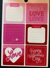 RECOLLECTIONS VALENTINE’S DAY STICKER BOOK 272 PC STICKERS 12 SHEETS ROMANCE