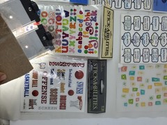 Scrapbooking Stickers Lot Word Bubble Family Phrase Stickabilities Sports 19