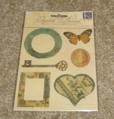 K&Company Epoxy Clearly Yours ~ Elizabeth Brownd Collage Frames & Tags
