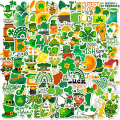 100 PCS St Patrick’S Day Stickers of Non Repeating Clover, Irish Holiday Stic…