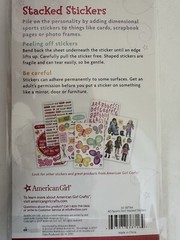 American Girl Crafts (2) 3D Stacked Stickers (2) Bubble Peel & Stick – New
