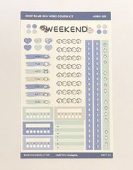 Hubman and Chubgirl Deep Blue Sea Hobonichi Cousin Kit Set of 3 Sheets NEW