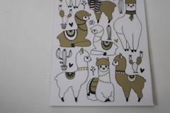 Crafter’s Square Paper Crafts Rub-On Transfers Metallic Llamas Cactus Scrapbook