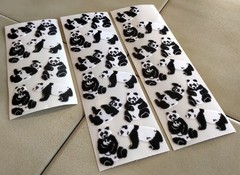 Lot (8 Mods) Vintage SANDYLION Fuzzy Panda Stickers, Canada