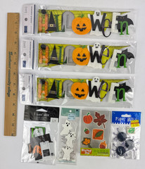 Scrapbook Lot Halloween Fall Scrapbooking Crafts Felt Stickers 3D Embellishments