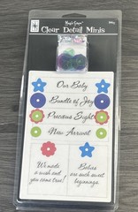 Magic Scraps Clear Detailed Minis Baby Scrapbook Embellishments 2005 NIP Metal