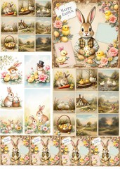 Easter Decoupage Rice Paper For Ornament-Wood Art A4 1 Sheet