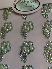 3D ADHESIVE GEMSTONE CLEAR GEMSTONE PASLEY SHAPE 12 PCS