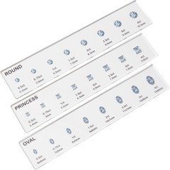 Diamond Sizer Shape Guide Size Kit – Engagement Ring Diamond Size and Shape Kit