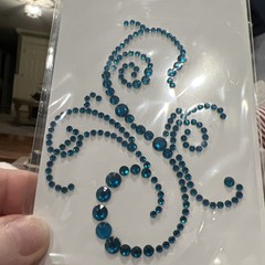 Swirl Swirls Flourish Bling Clear Rhinestones Gems Paper Studio Stickers
