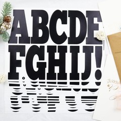 4 Inch Letter Number Stickers, Self Adhesive number Black