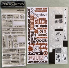 Large Lot of Neutrals Scrapbooking Stickers & Paper 30+ Pgs Paper Studio 112 Etc