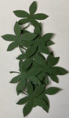 GREEN DARK PALM FROND Die-cut Embellishment(10pc)Jolee’s•Flower•Garden•Stems•