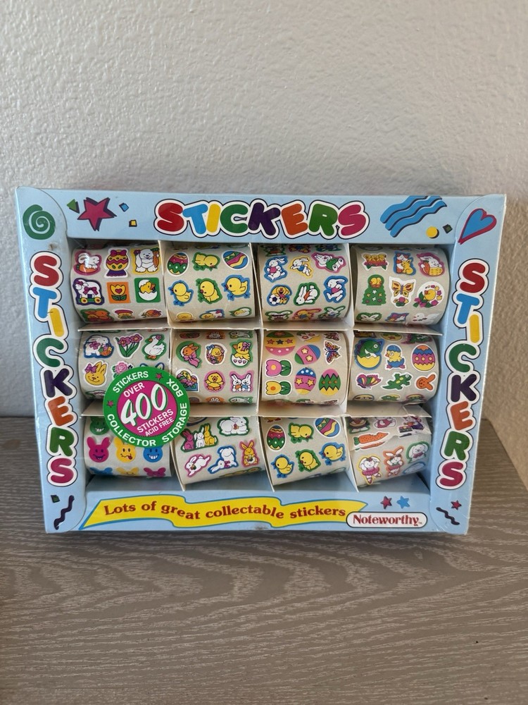VINTAGE 1997 Noteworthy Sticker Designs Over 400 Sticker Set -SEALED RARE- USA