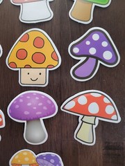 STICKERS x 10 MUSHROOM Large Vinyl Stickers MU3