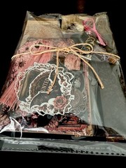 Victorian Gothic Junk Journal Kit Ephemera Bundle 100+ Pcs Pink Roses Skulls