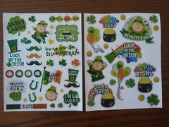 St Patrick’s Day Stickers Luck of the Irish Shamrocks Leprechauns Pot of Gold