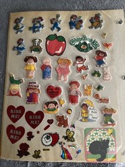 Vintage Puff Sticker Collection 1 Binder Page Good Condition 80s 90s Smurfs CPK