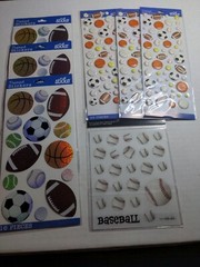Sports Sticker Lot (135) Balls – Baseball Football Soccer Tennis Volleyball Golf