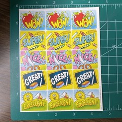 Vintage The Paper Magic Group Teacher Enrichment Stickers- 1999- 2 Sheets