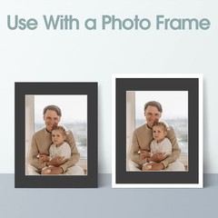 11×14 Picture Mat Black Acid Free for 8.5×11 Photos – Bevel Cut 8×10.5 Opening