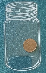 WHITE DECORATIVE BOTTLE Mylar Sticker(5pc)Canning Jar•Mason •Perfume•Card Making