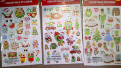 3 NEW dimensional CHRISTMAS HOLIDAY sticker sets