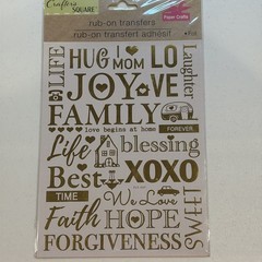 Crafters Square Rub On Transfers Lot Of 5 As Pictured NEW