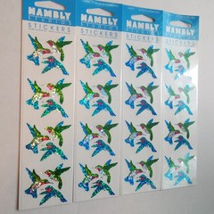 Hambly Studios Prismatic Stickers Mini Hummingbirds P7131 Birds Sparkle VTG New